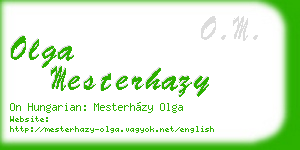 olga mesterhazy business card