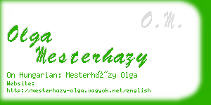 olga mesterhazy business card